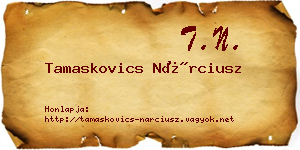 Tamaskovics Nárciusz névjegykártya